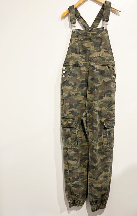Lulus Camo Print Cargo Overalls - Large