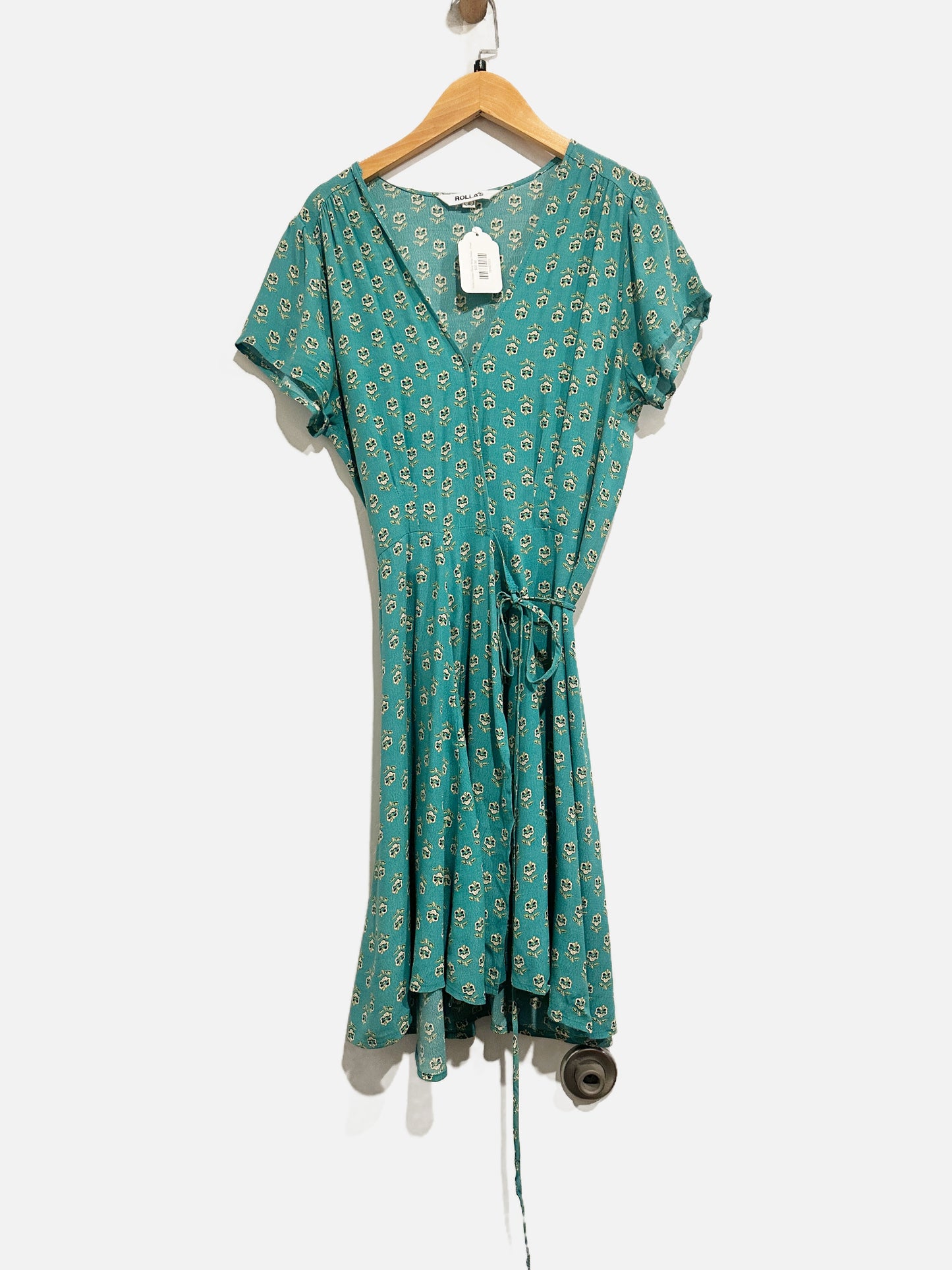 Rolla’s Cleo Emmylou Wrap Dress in Teal - Small
