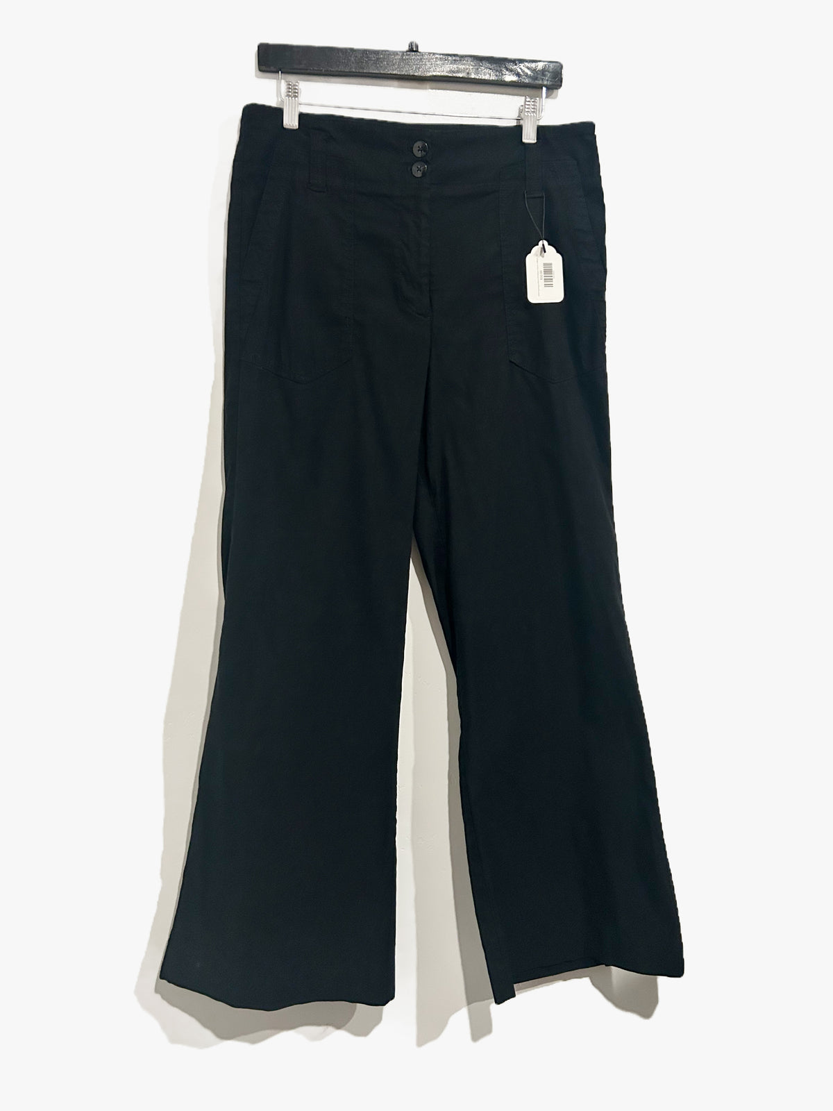 Anthropologie Maeve The Naomi Wide-Leg Flare Pants in Black - 12