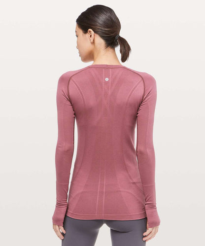 Lululemon Swiftly Tech Long Sleeve Crew in Misty Merlot - 2