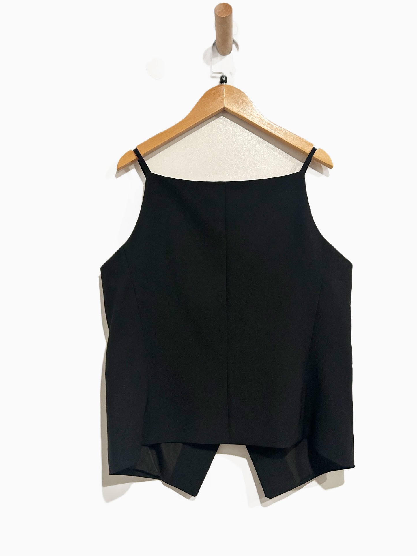 Nicole Miller Black Square Neck Vest - Medium