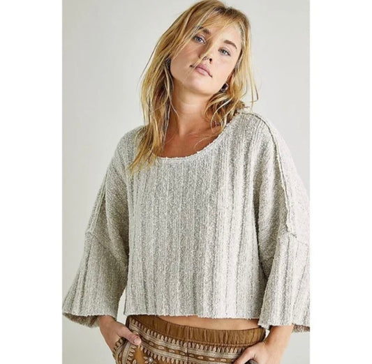 Free People Cream Good Day Pullover - Small