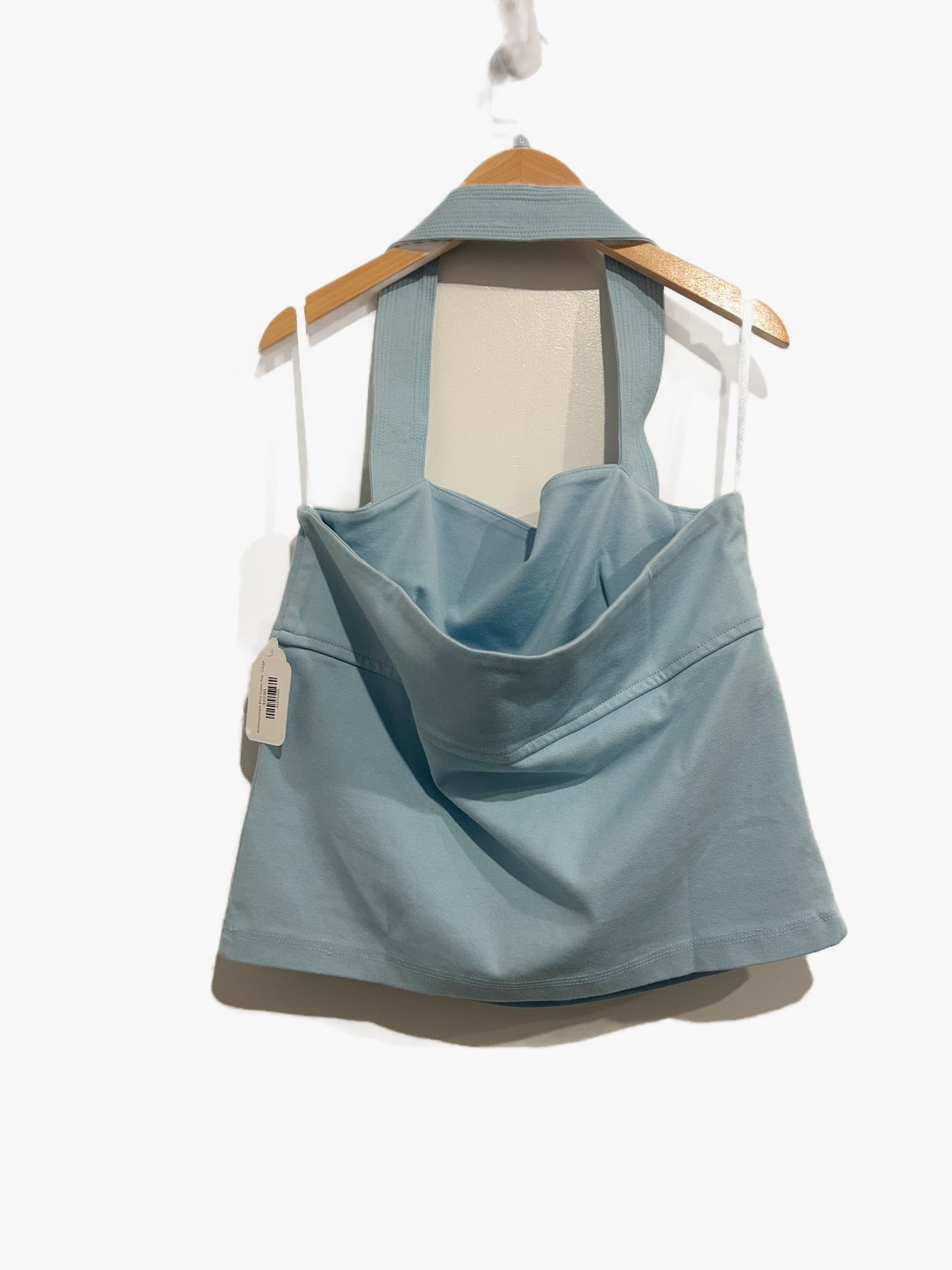 Anthropologie NWT Structured Halter Top in Sky - Large