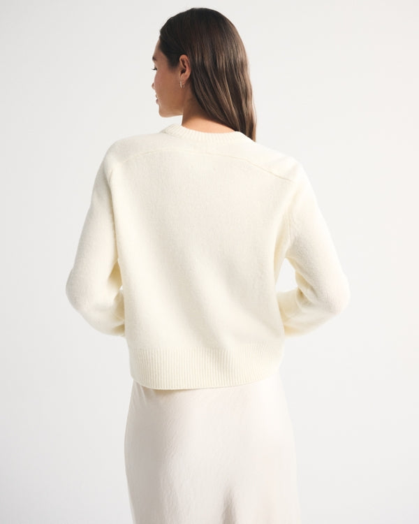 Abercrombie & Fitch Madeline Crew Sweater in Cream - Medium