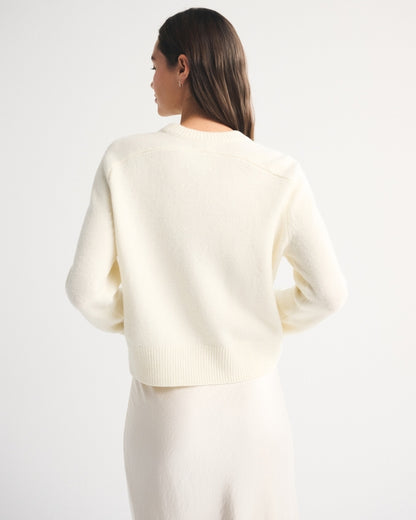 Abercrombie & Fitch Madeline Crew Sweater in Cream - Medium