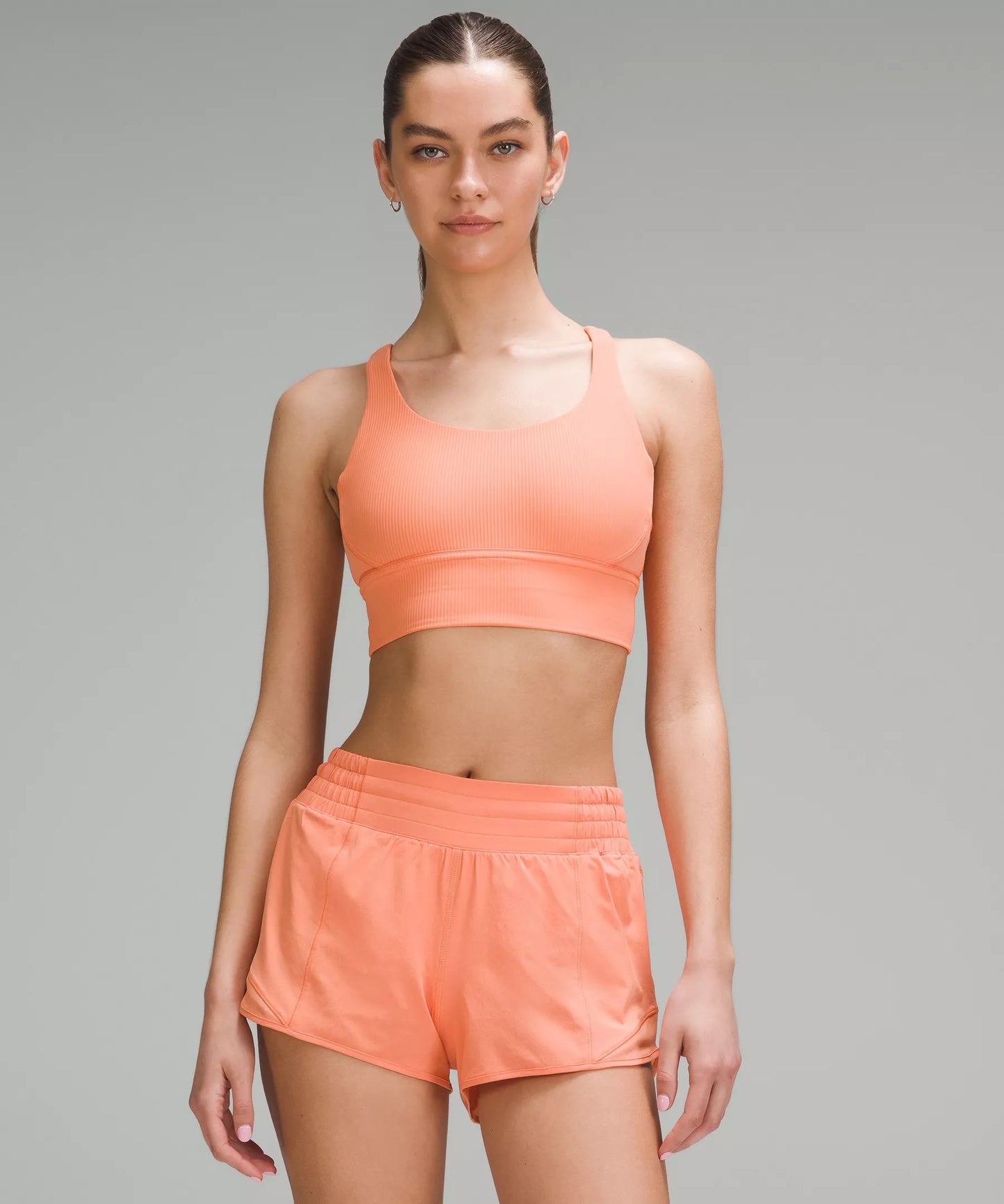 Lululemon Energy Longline Orange Sports Bra - 4