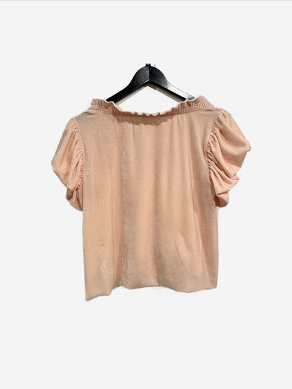 Free People Terese Velvet Top in Pink Tint - Small