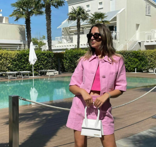 Zara Pink Button Down Blazer - Large