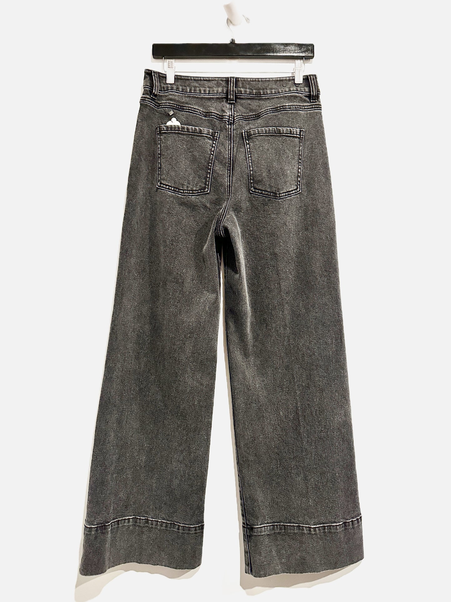 Cabi Lennox Faded Black Wide Leg Jean - 4
