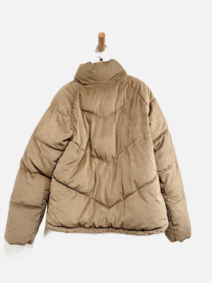 Vero Moda Brown Corduroy Puff Jacket - Medium