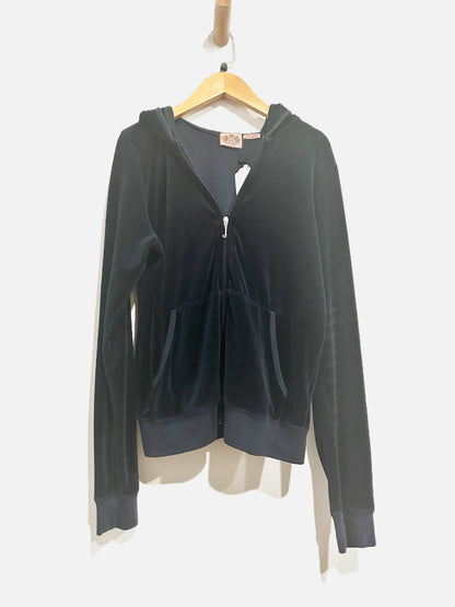 Juicy Couture Navy Zip Up Hoodie - XL