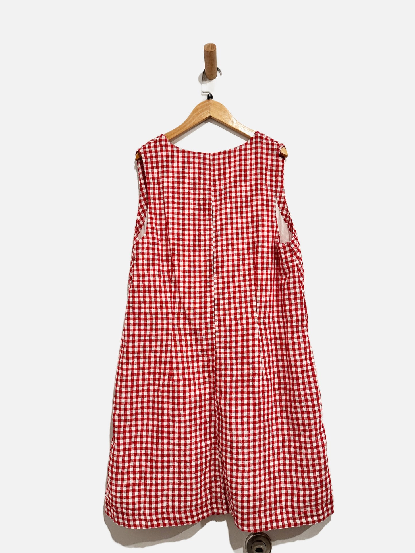 Abercrombie & Fitch Red Gingham Tie Dress - Large