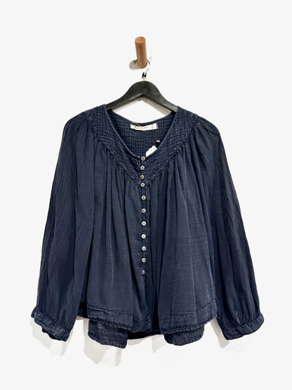 Free People Cool Meadow Top in Navy - Large