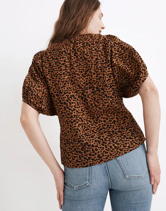 Madewell Leopard Print Button Down Blouse - XS