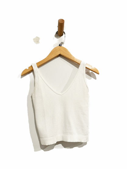 Free People Washed Seamless Crop in White - XS/S