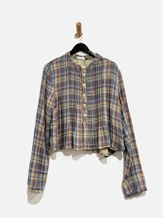Free People x CP Shades Green Flannel Top - Medium