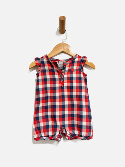 Carhartt Red & Blue Plaid Romper - 6m