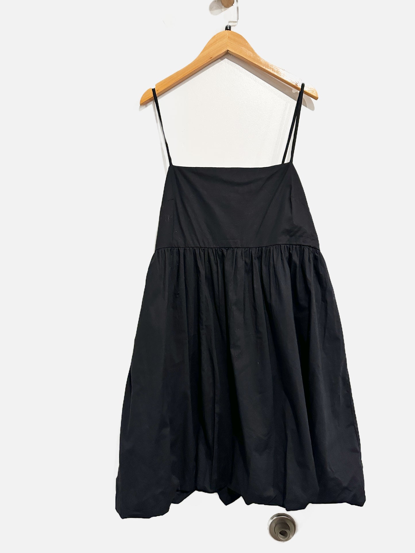 American Eagle Poplin Bubble Mini Dress in Black - Large