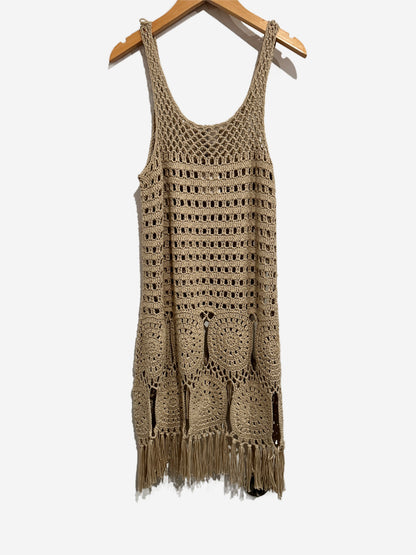 Venus Crochet Fringe Tank - Small