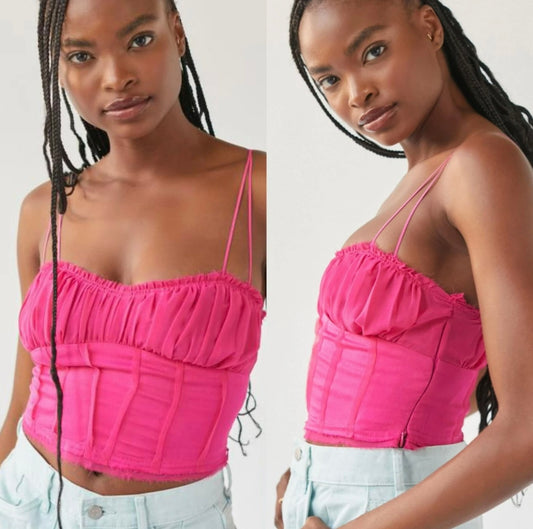 Urban Outfitters Pink Crop Tank - Small