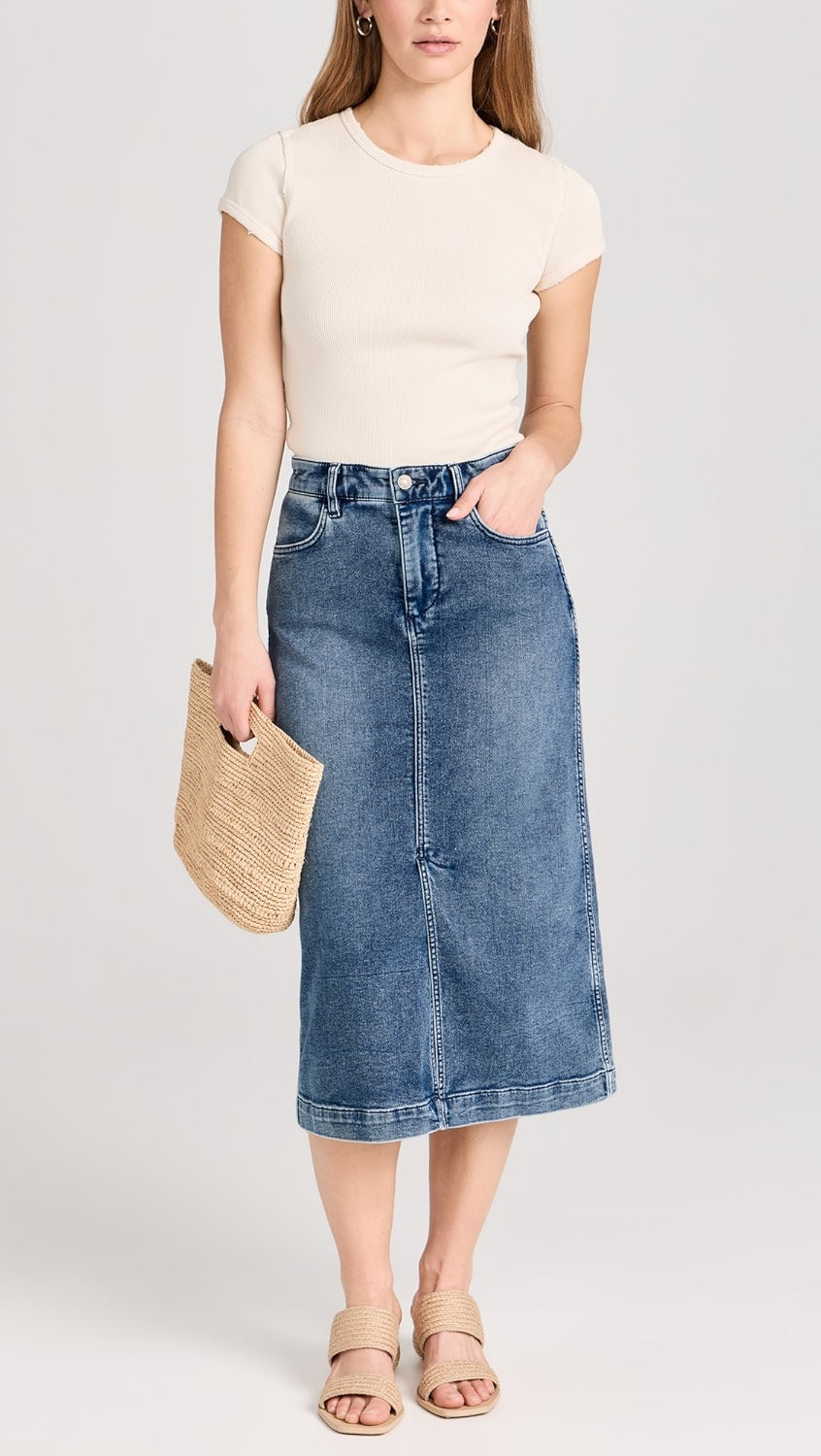 Faherty Stretch Terry Midi Skirt - 4