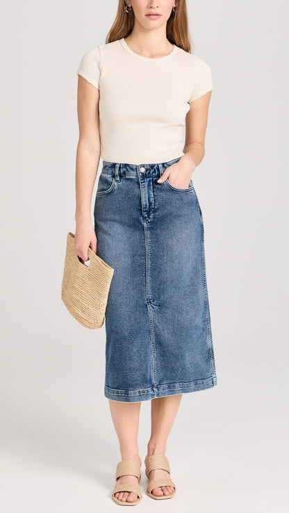 Faherty Stretch Terry Midi Skirt - 4