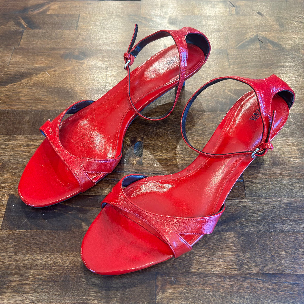 Zara Red Kitten Heel Sandals - 41