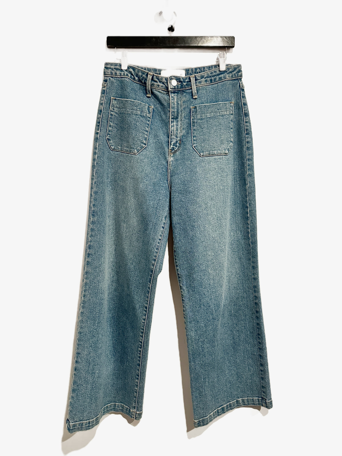 Just Black Denim Sailor Patch Pocket Wide Leg Jeans - 30