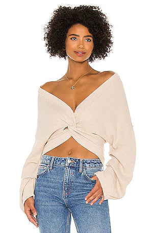 Free People Fall For You Top in Sand - Small