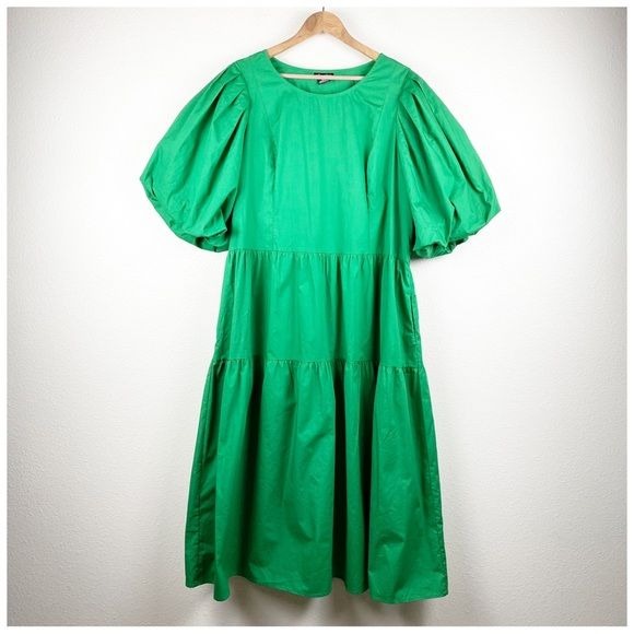 City Chic NWT Vienna Maxi Dress in Vivid Green Size 18