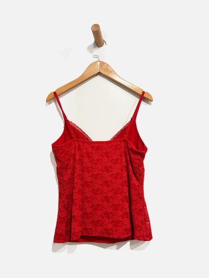 Brandy Melville Mandy Lace Tank in Red - OS