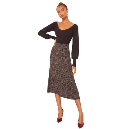 Reformation Bea Midi Skirt in Confetti Polka Dot - 4