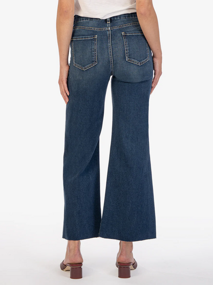 Kut Meg High Rise Fab Ab Wide Leg Jeans in Yielded - 00