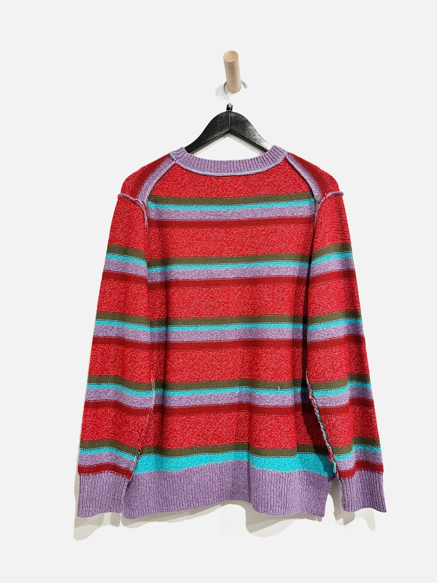 UO BDG Colorful Oversized Stripe Sweater - Small