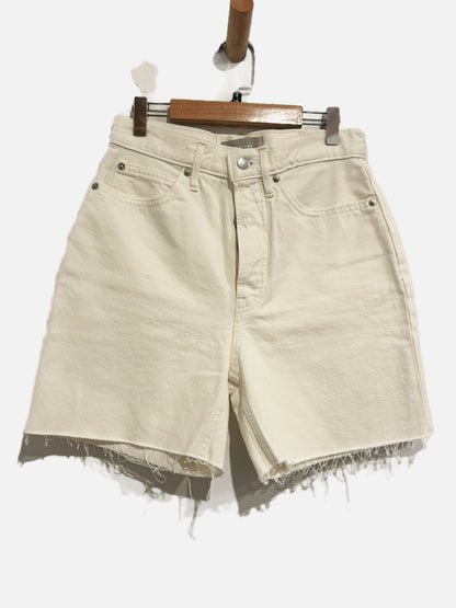 Everlane White Rigid Way-High Shorts - 26