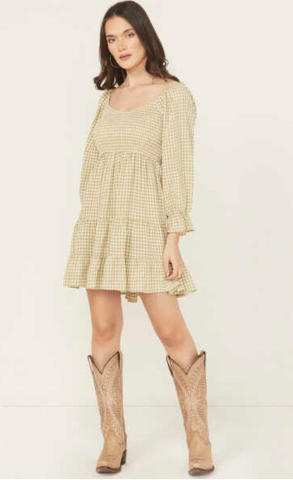 Blue B Collection Pink Gingham Dress - Medium