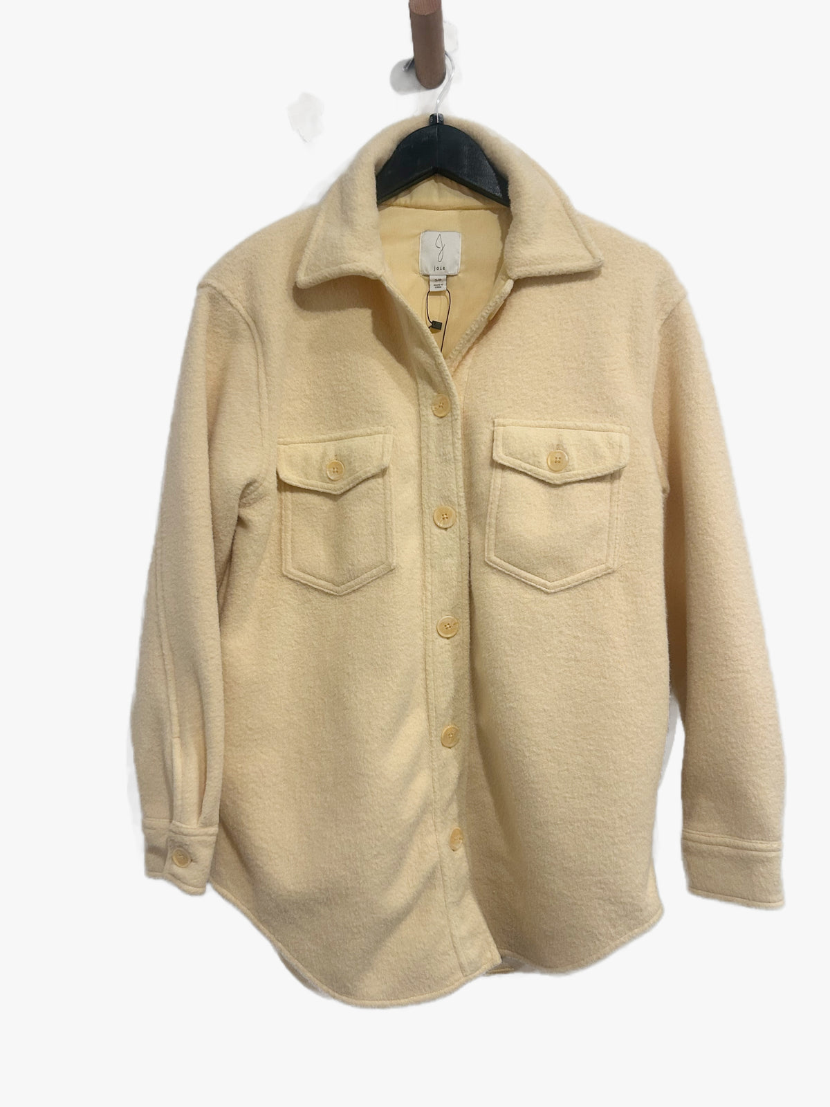 Joie Butter Yellow Wooly Oversized Shacket - Smal