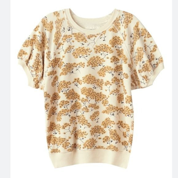 The GREAT Puff Sleeve Sweatshirt in Chamomile Floral Size - 1/Small