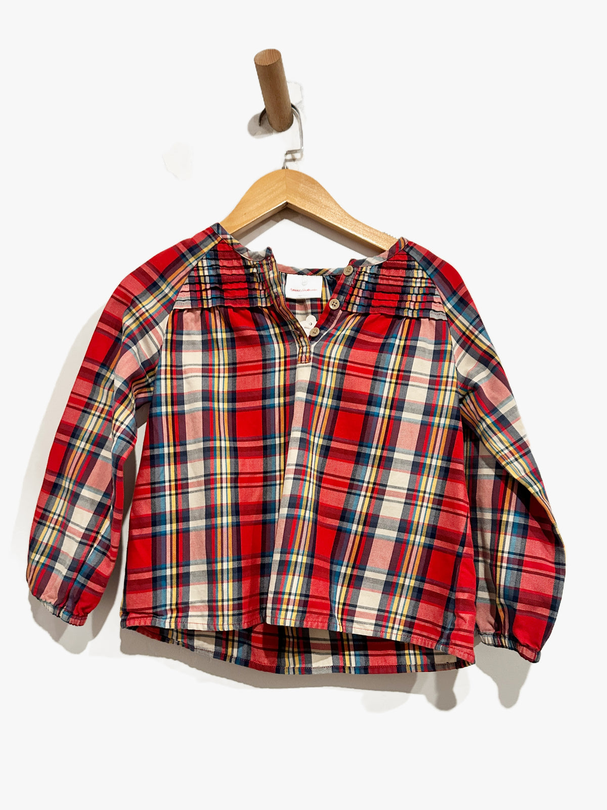 Hanna Andersson Red and Blue Plaid Shirt - 110/5