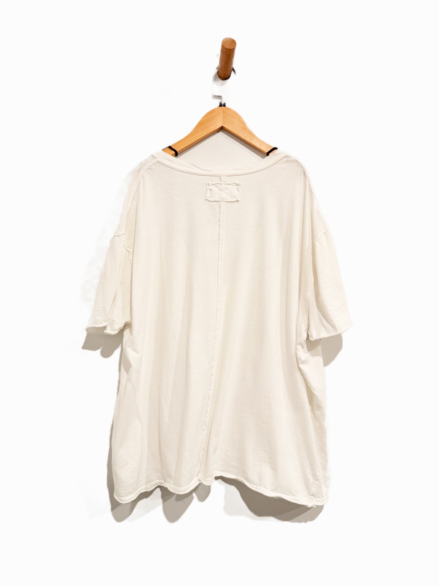 Free People Nina V-Neck Tee in Ivory - Medium