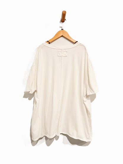 Free People Nina V-Neck Tee in Ivory - Medium