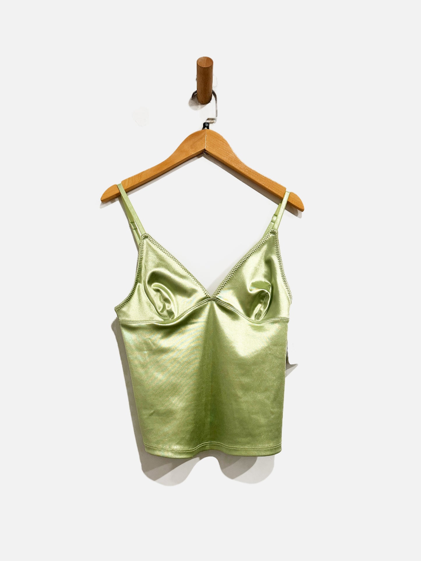 Out From Under Green Satin Cami - Medium