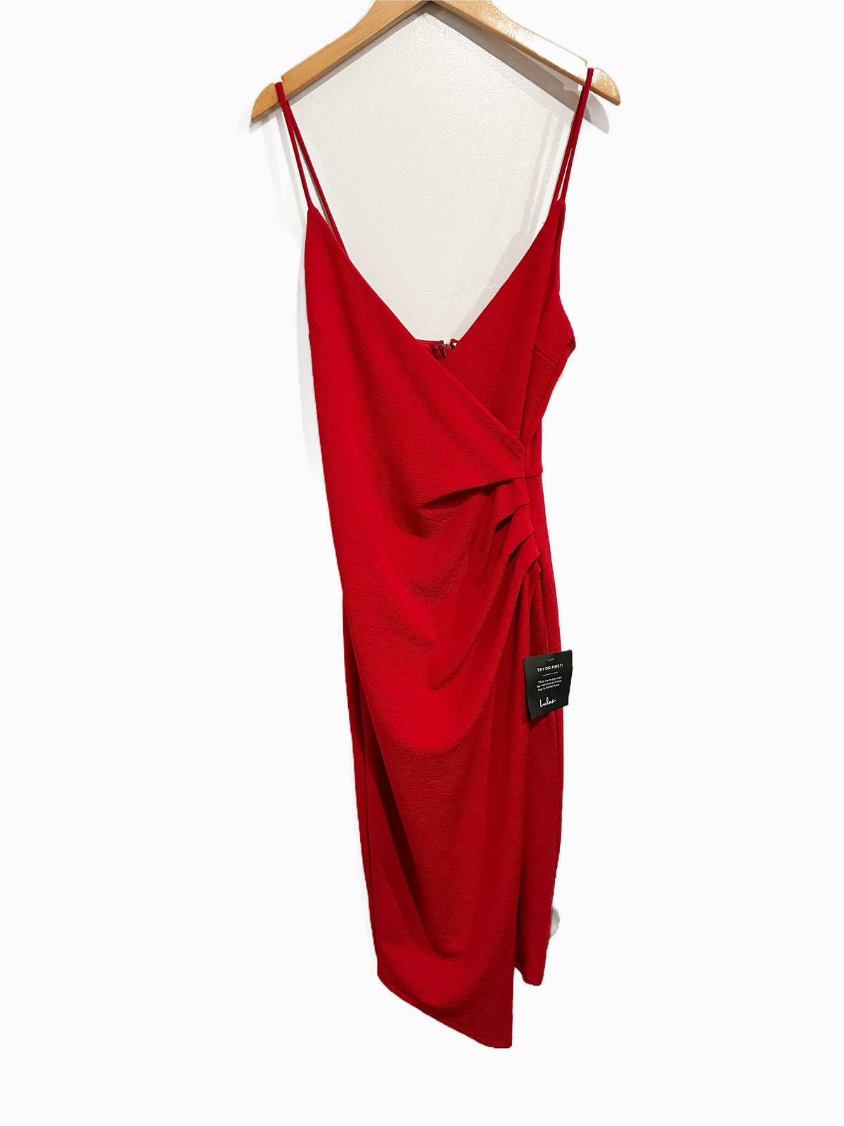 Lulus NWT Red Wrap Dress - XS