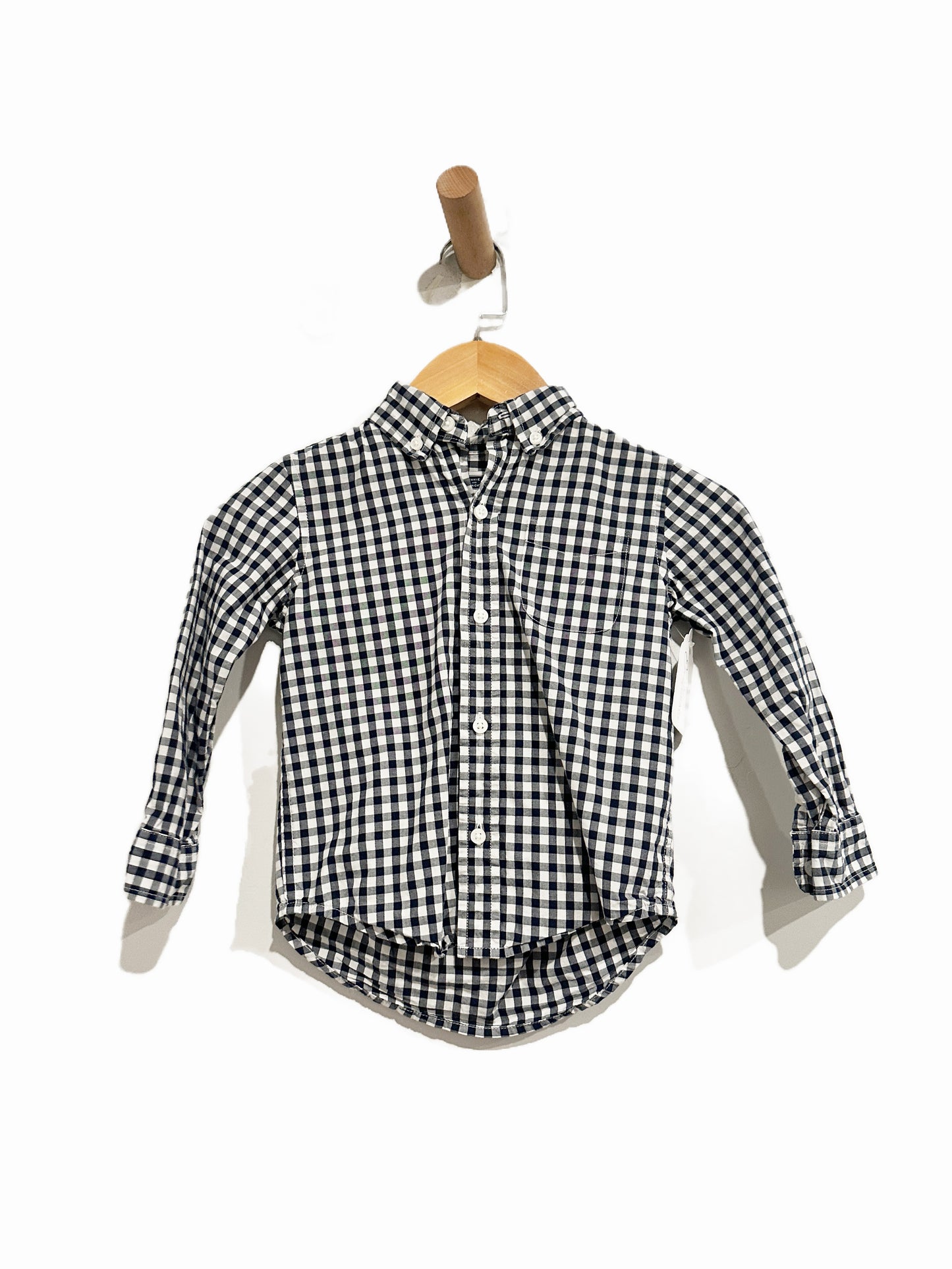 Janie & Jack Navy Gingham Button Down