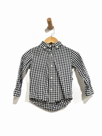 Janie & Jack Navy Gingham Button Down
