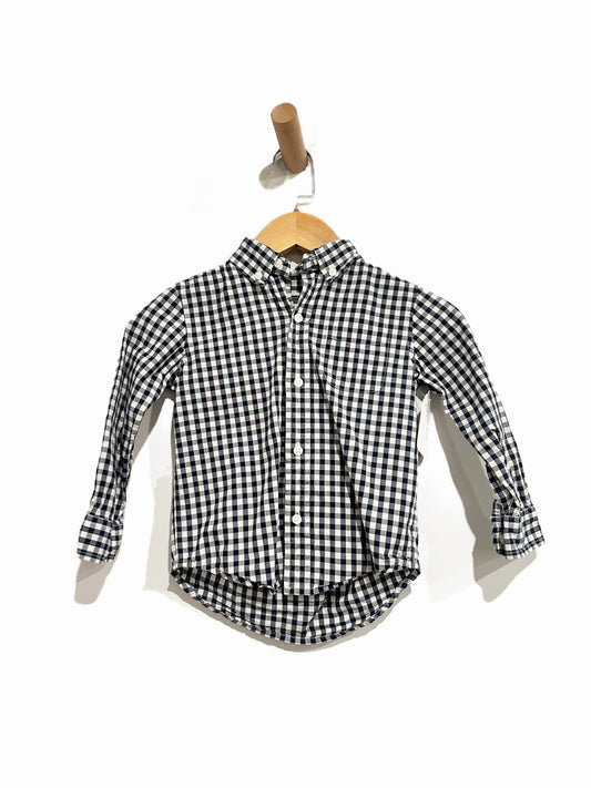 Janie & Jack Navy Gingham Button Down