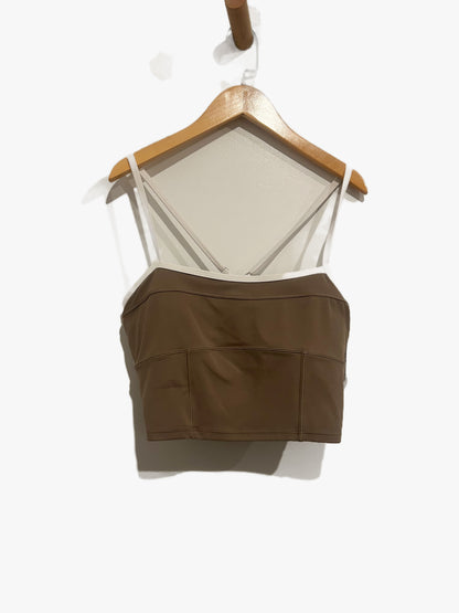 Vuori All The Feels Corset Tank in Taupe