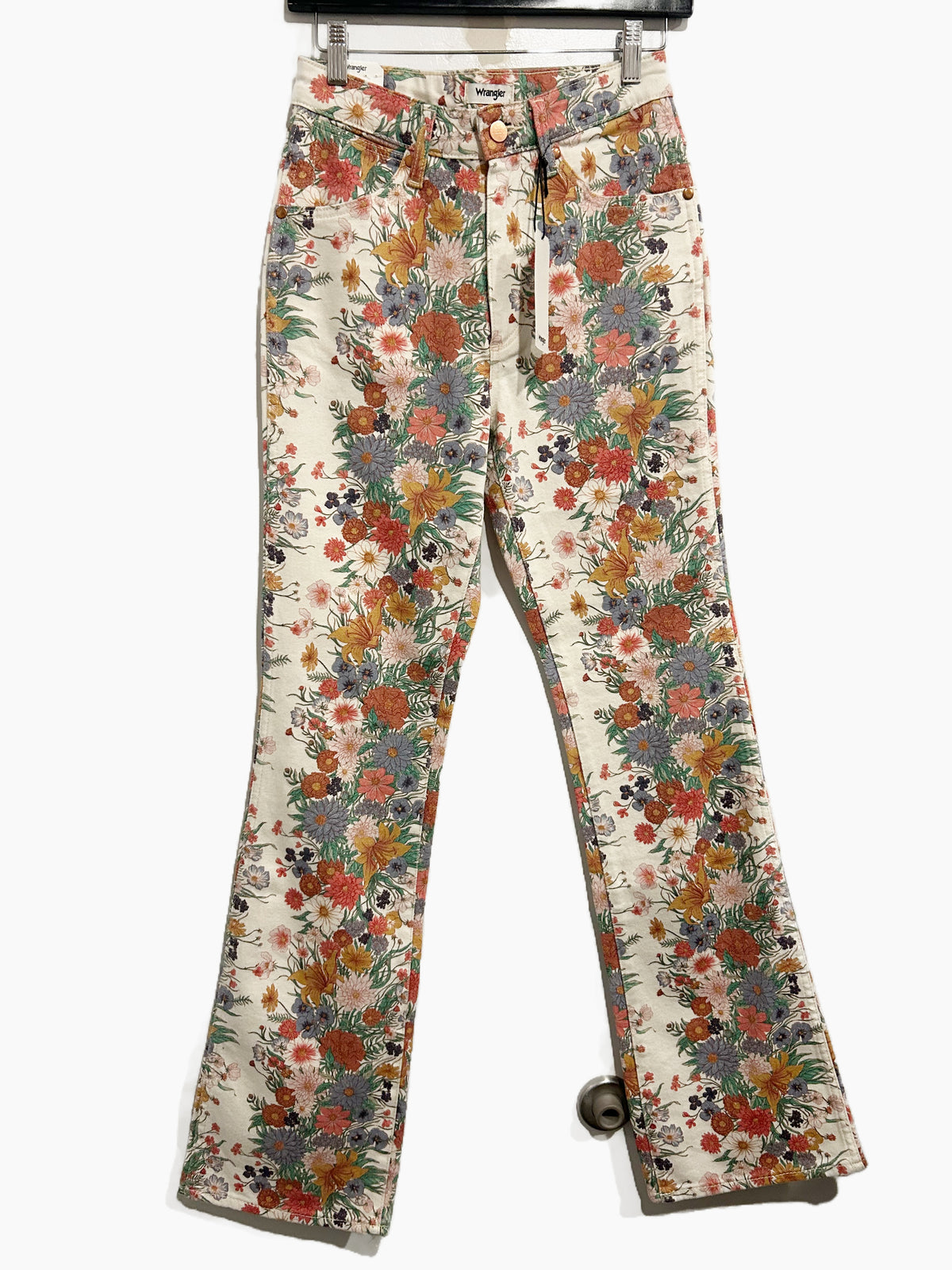 Wrangler Westward High Rise Boot Cut Jeans in Flora - 26