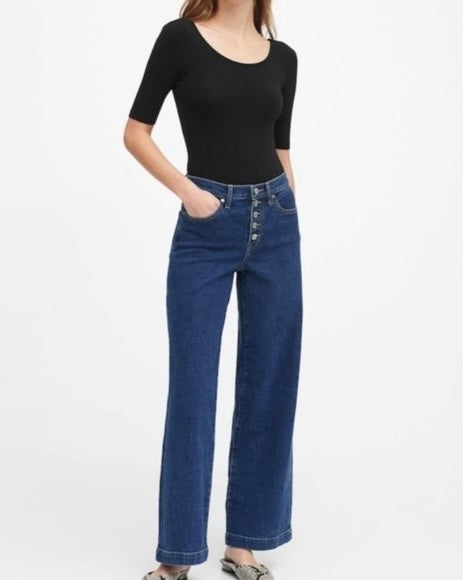 Banana Republic High Rise Wide Leg Jean - 31