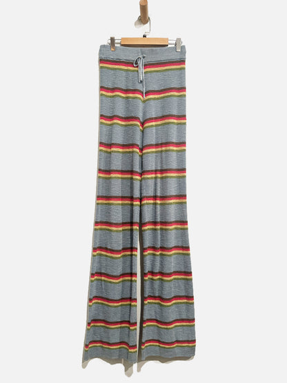 Free People Beach Mariner Striped Knit Pants in Lagoon Combo - XS